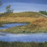 Original 2007 watercolor painting of a tree on the prairie near the Sioux River