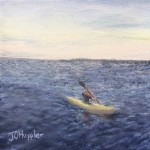 Kayaking 6x6  -- 6” x 6” x 1.5”  -- original oil painting on canvas